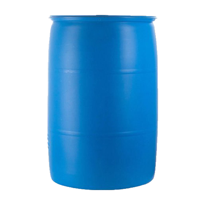 blue rain barrel